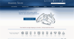 Desktop Screenshot of diamondsforlife.com